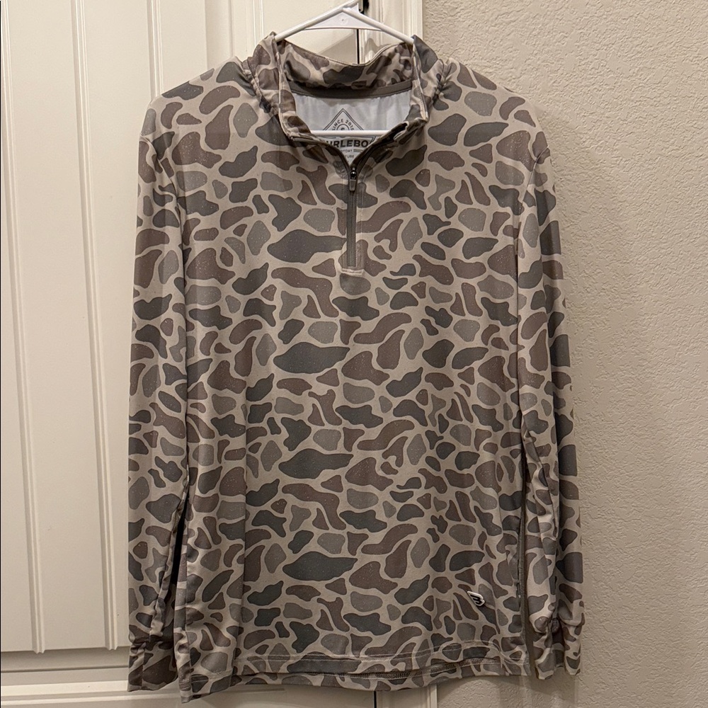 Burlebo Classic Camo Print Quarter-Zip Pullover